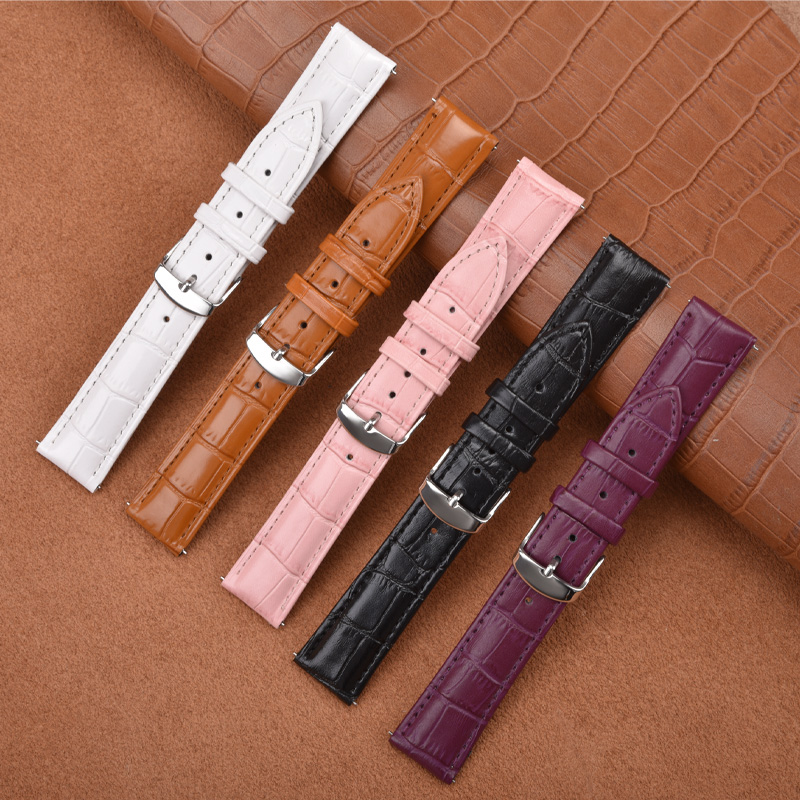 Leather Strap Quick Release - Hot-Selling Double-Layer Cowhide Bamboo Texture Genuine