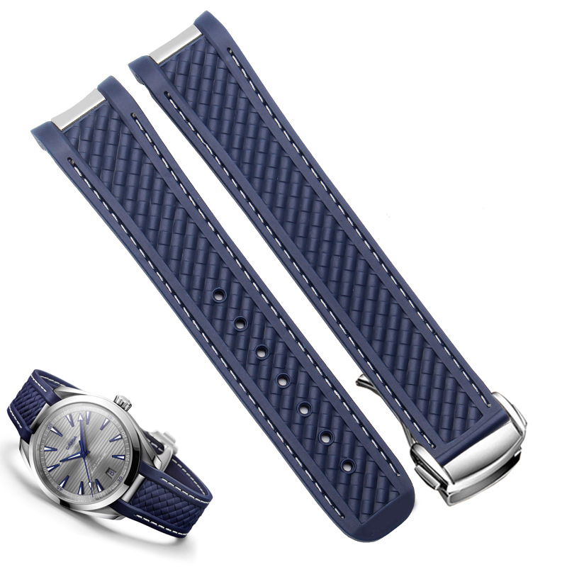 Omega Watch Seamaster - 20mm Rubber Silicone Watch Strap Fit