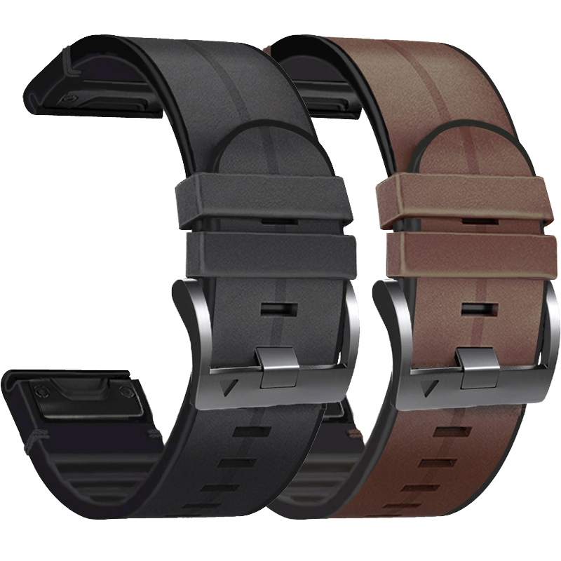 22mm 26mm QuickFit Leather + S - Silicone Watch Band 22Mm review and price