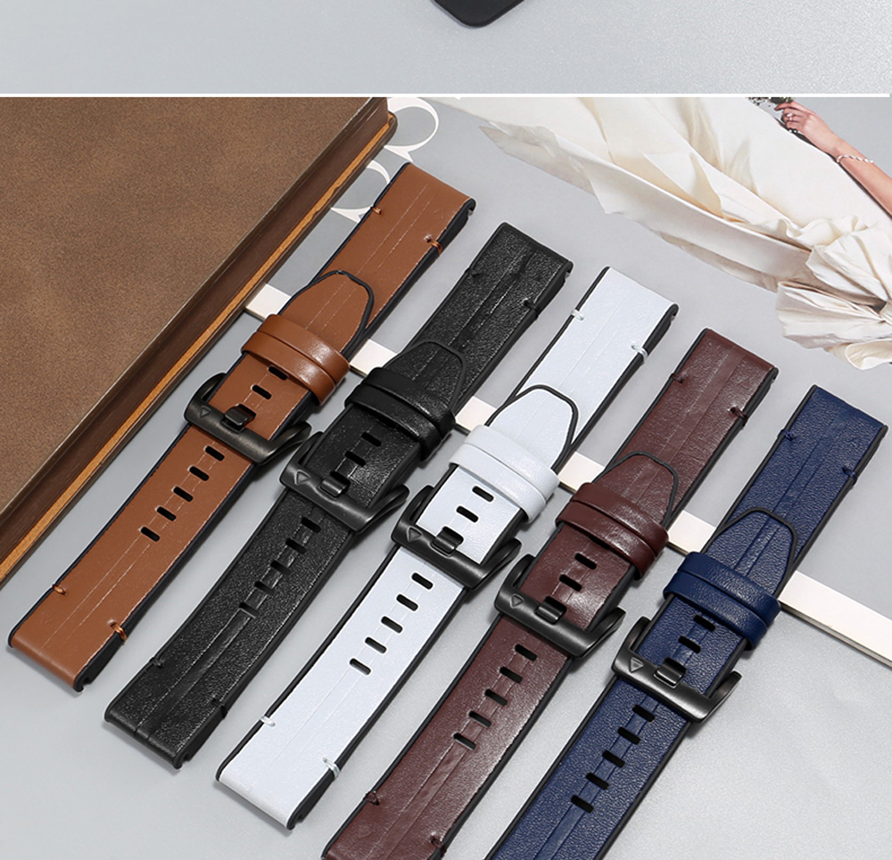 22mm 26mm QuickFit Leather + S - Silicone Watch Band 22Mm review and price