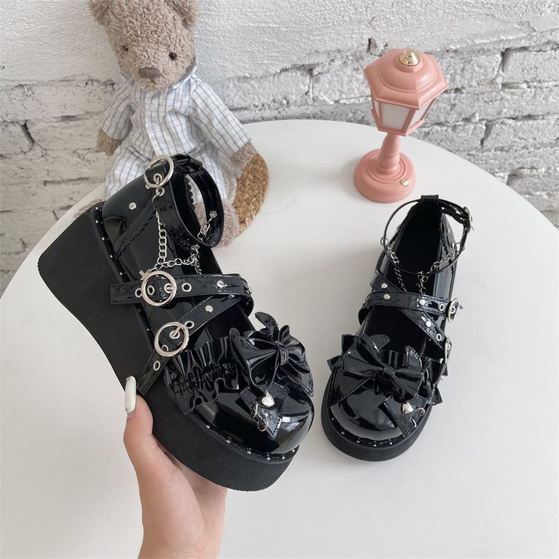 2026 Platform Lolita Shoes Wom - Mesh Strap Metal review and price