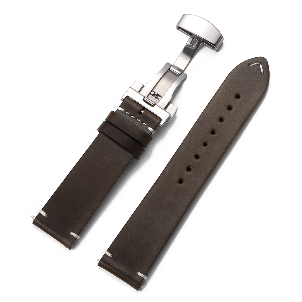 Butterfly Buckle Vintage Soft  - Leather Strap Quick Release review and price