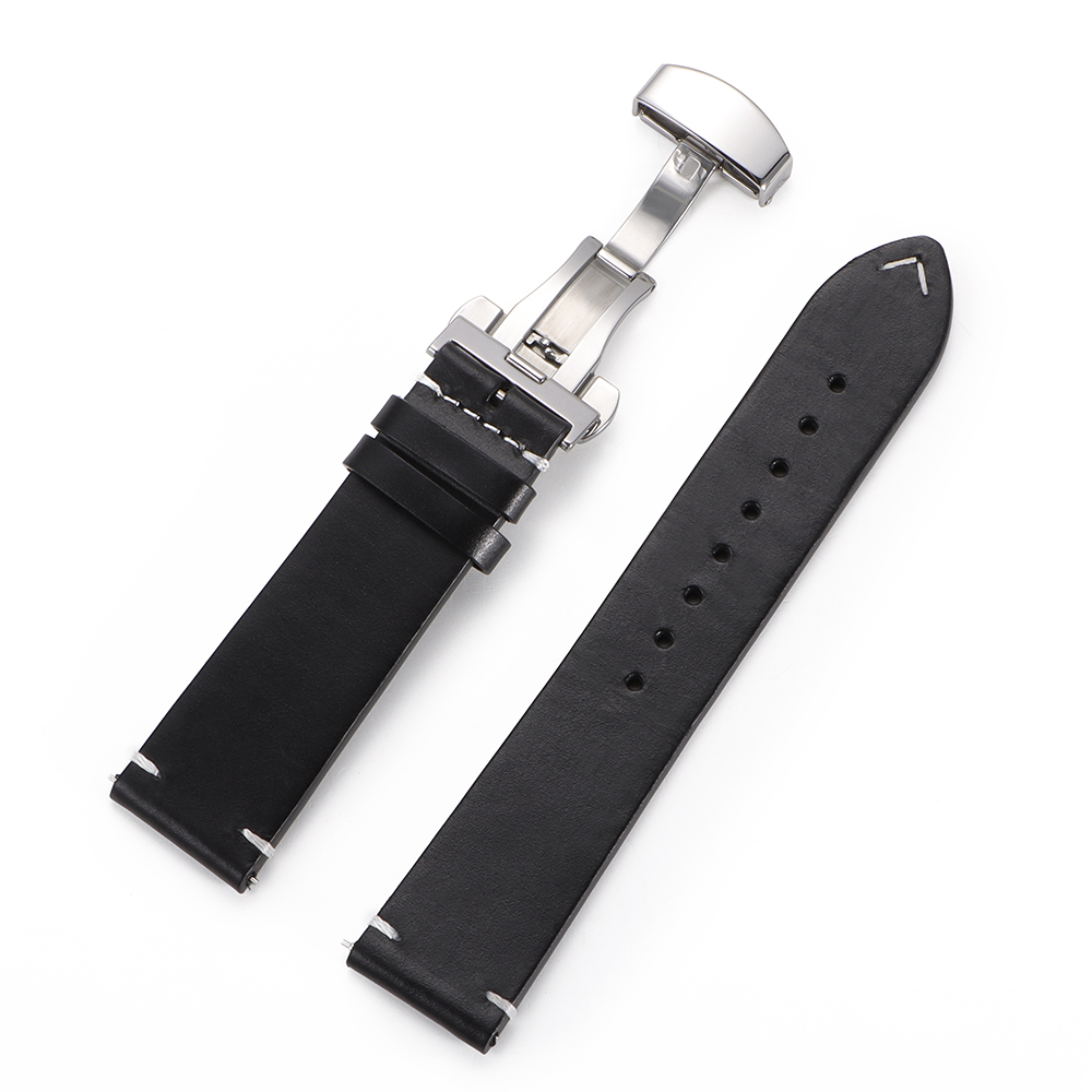 Butterfly Buckle Vintage Soft  - Leather Strap Quick Release review and price