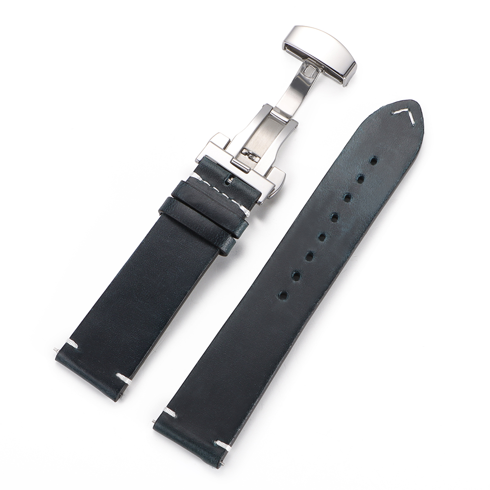 Butterfly Buckle Vintage Soft  - Leather Strap Quick Release review and price