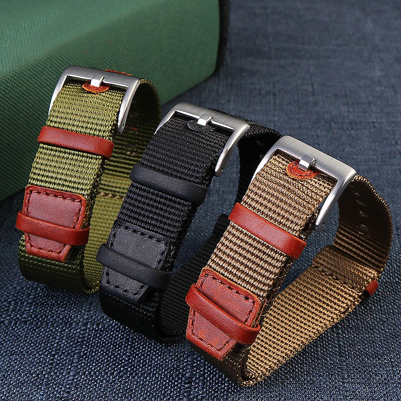 High quality  Nylon 20mm 22mm  - Suede Strap Watch review and price