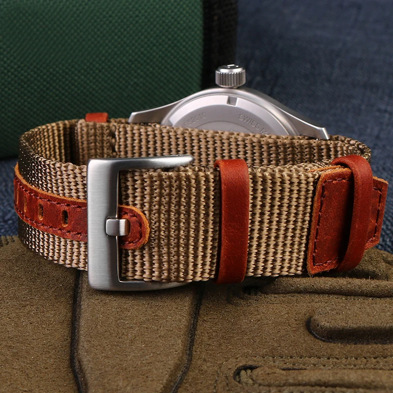 High quality  Nylon 20mm 22mm  - Suede Strap Watch review and price