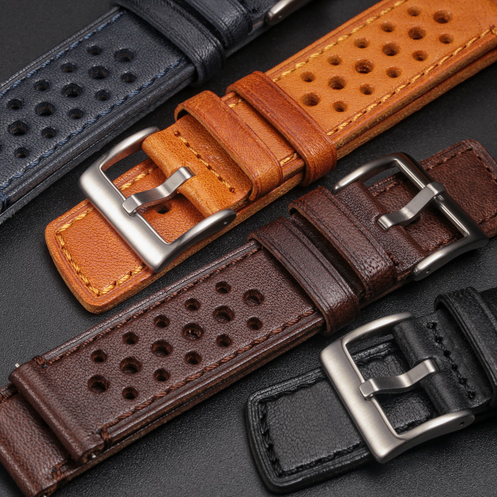Hemsut Genuine Leather Watch B - Leather Strap Quick Release review and price