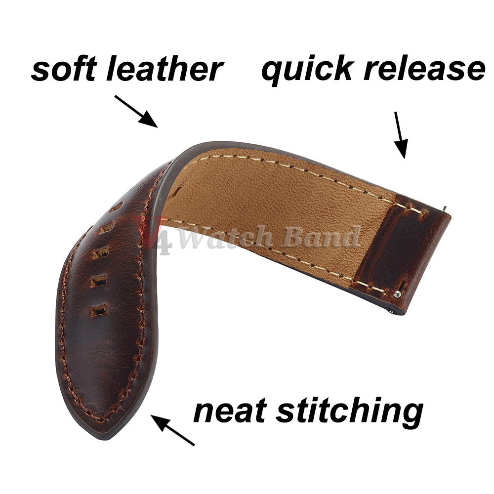 Gold Buckle Vintage Cowhide Wa - Leather Strap Quick Release review and price