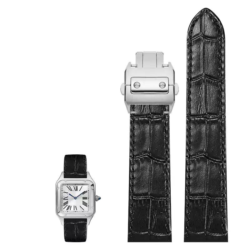20mm 23mm Genuine Leather Watc - Cartier Watch Santos review and price
