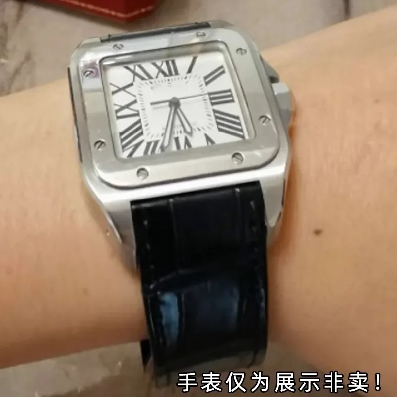 20mm 23mm Genuine Leather Watc - Cartier Watch Santos review and price