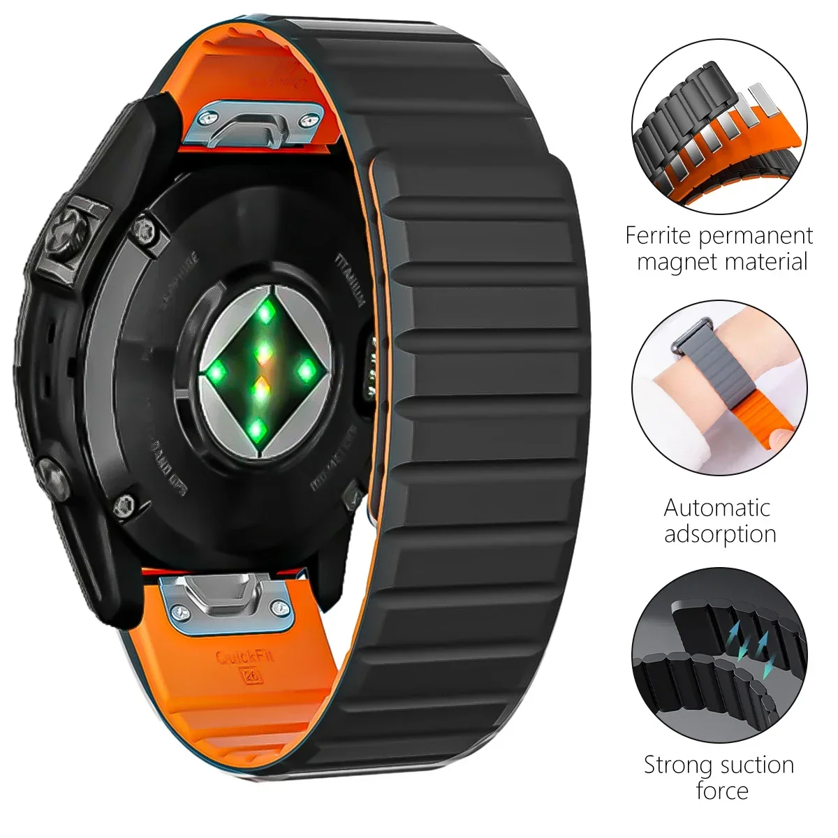 26/22mm Silicone Watch Band fo - Silicone Watch Band 22Mm review and price