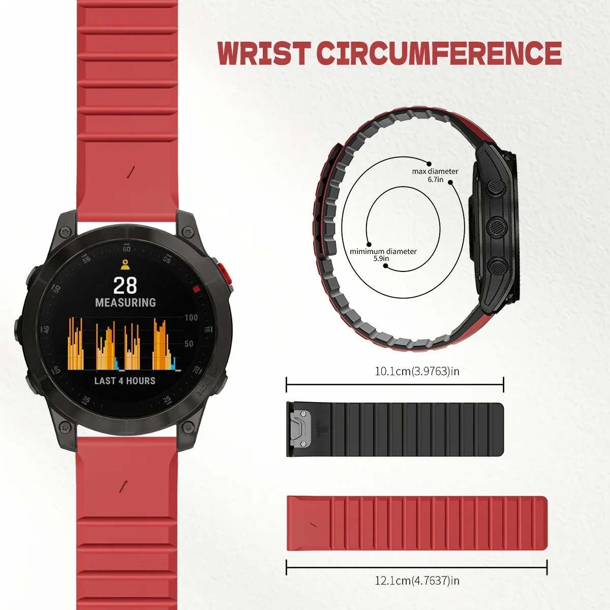 26/22mm Silicone Watch Band fo - Silicone Watch Band 22Mm review and price