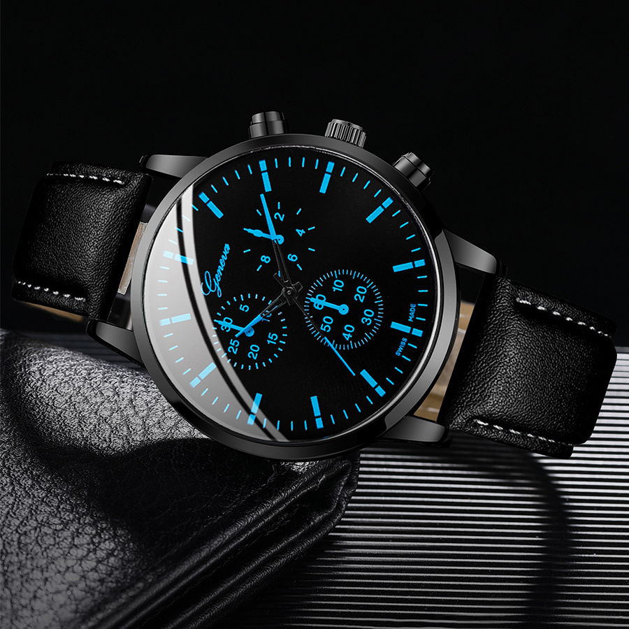 3PCS Fashion Men Business Watc - Leather Watch Band Men review and price