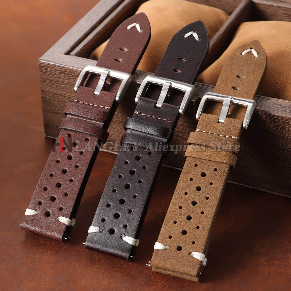 20mm 22mm Premium Genuine Leat - Leather Strap Quick Release review and price