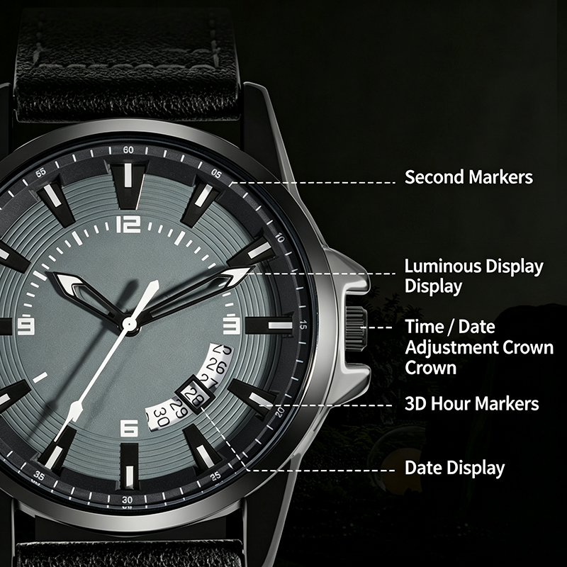 Men Student Quartz Wrist Watch - Leather Watch Band Men review and price